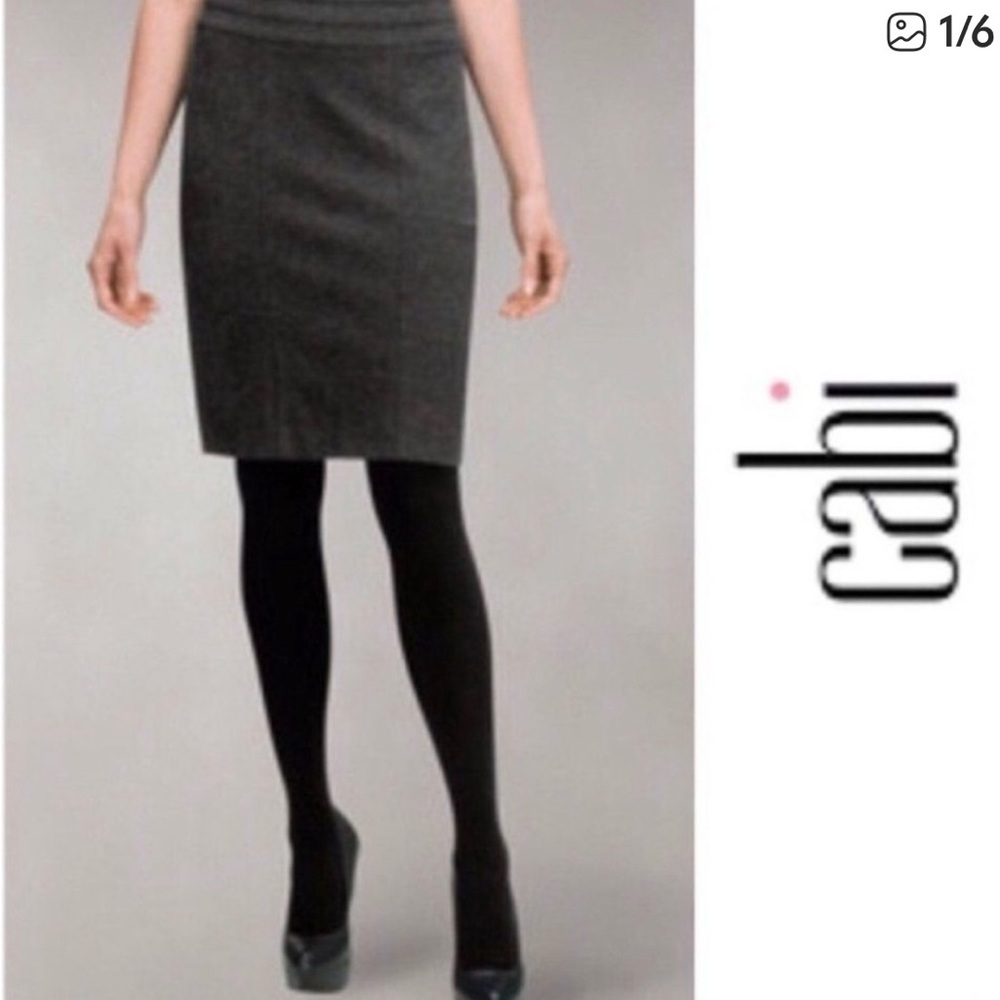 CAbi Charcoal Pencil Skirt